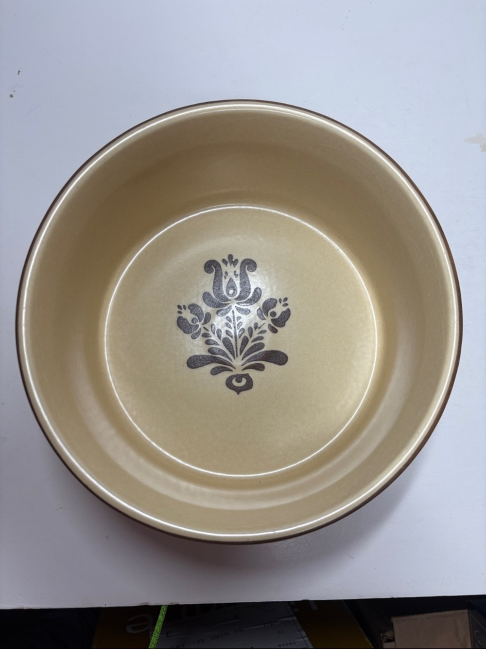 Beige Village Serving Bowl MH2